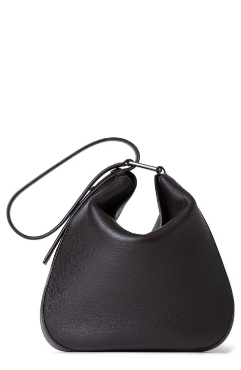 Medium Anna Leather Hobo Bag