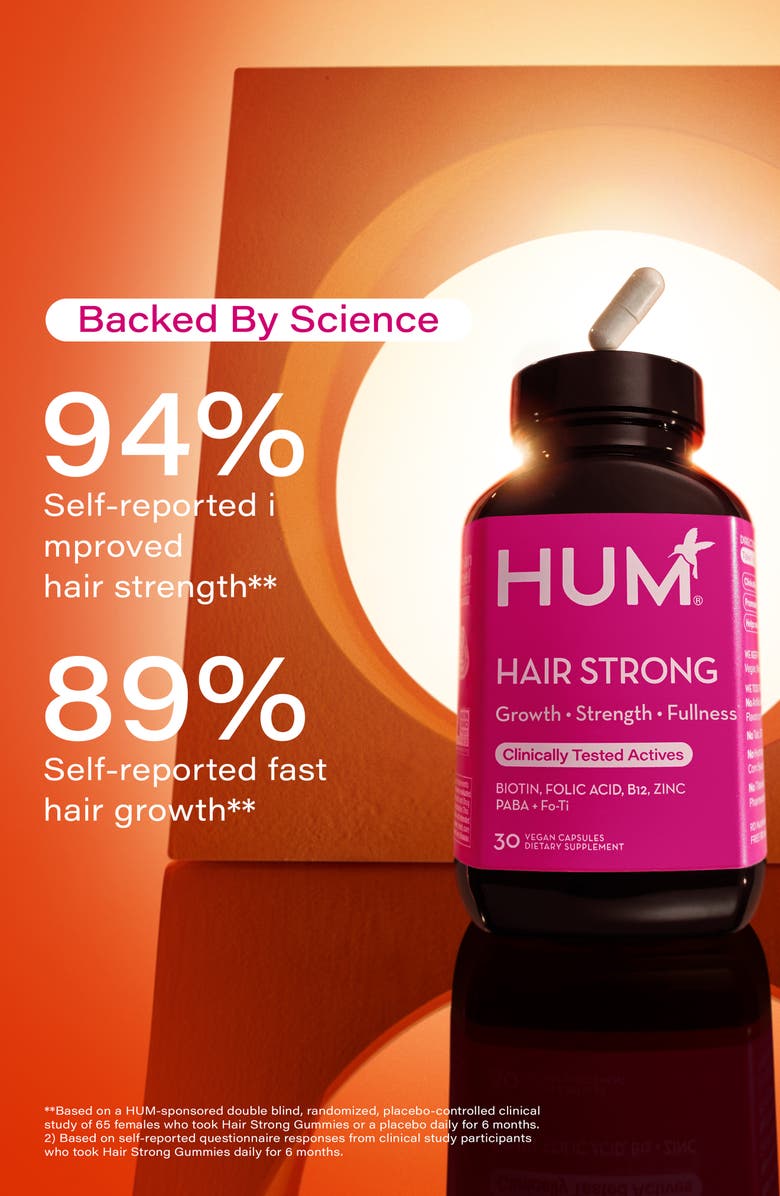 Hum Nutrition Hair Strong Capsules, Alternate, color, Dark Pink