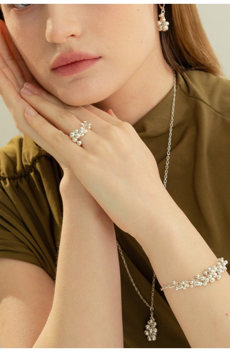 Bearfruit Jewelry Sterling Silver Vivienne Ring Dainty Delicate Statement Trendy, Alternate, color, Silver