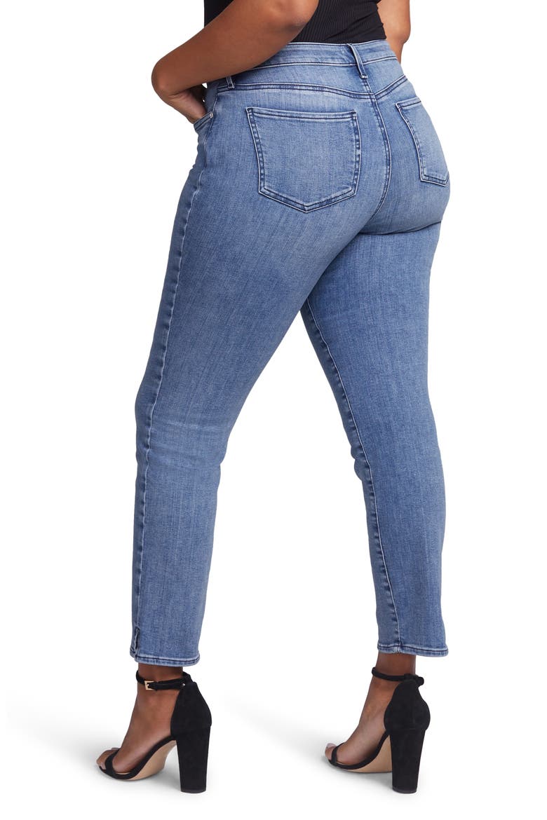 Slim Ankle Straight Leg Jeans, Alternate, color, AQUINO