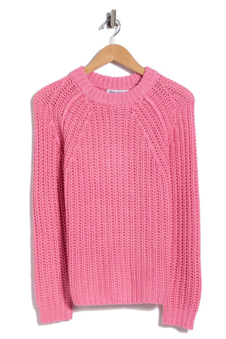 Zoe Cotton Crewneck Sweater, Alternate, color, CARMINE