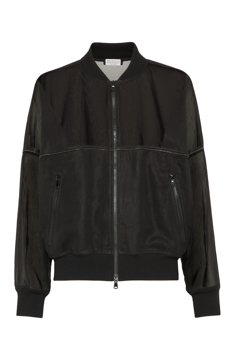 Brunello Cucinelli Bomber jacket with monili, Main, color, 