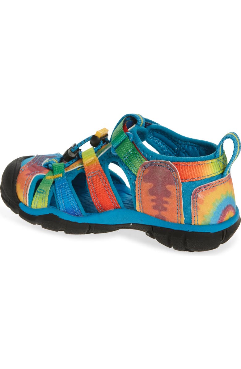 KEEN Seacamp II CNX Water Friendly Sandal, Alternate, color, Vivid Blue/ Original Tie Dye