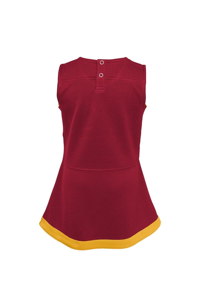 Outerstuff Girls Toddler Cardinal/Gold USC Trojans Two-Piece Cheer Captain Jumper Dress & Bloomers Set, Alternate, color, Cardinal