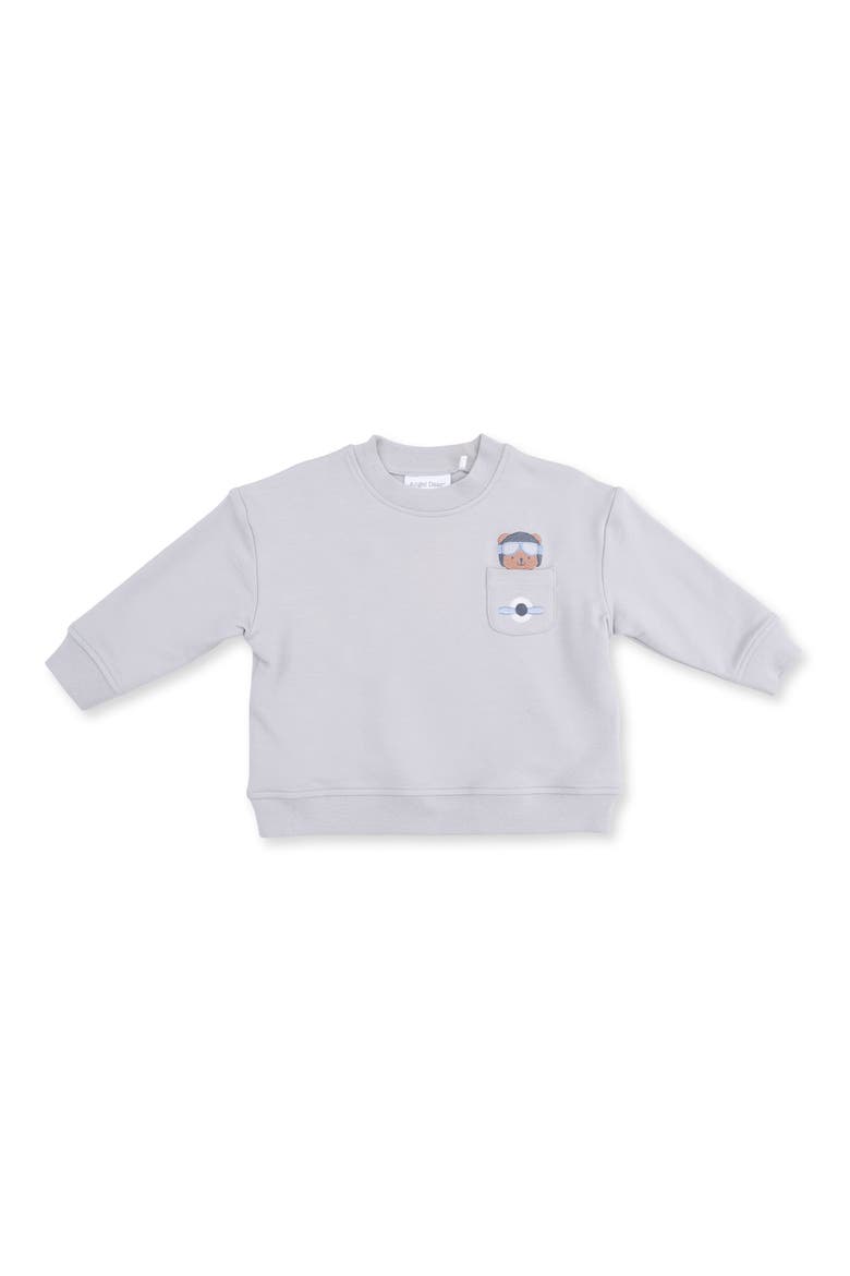 Kids' Vintage Airplanes French Terry Sweatshirt, Main, color, GRAY BLUE