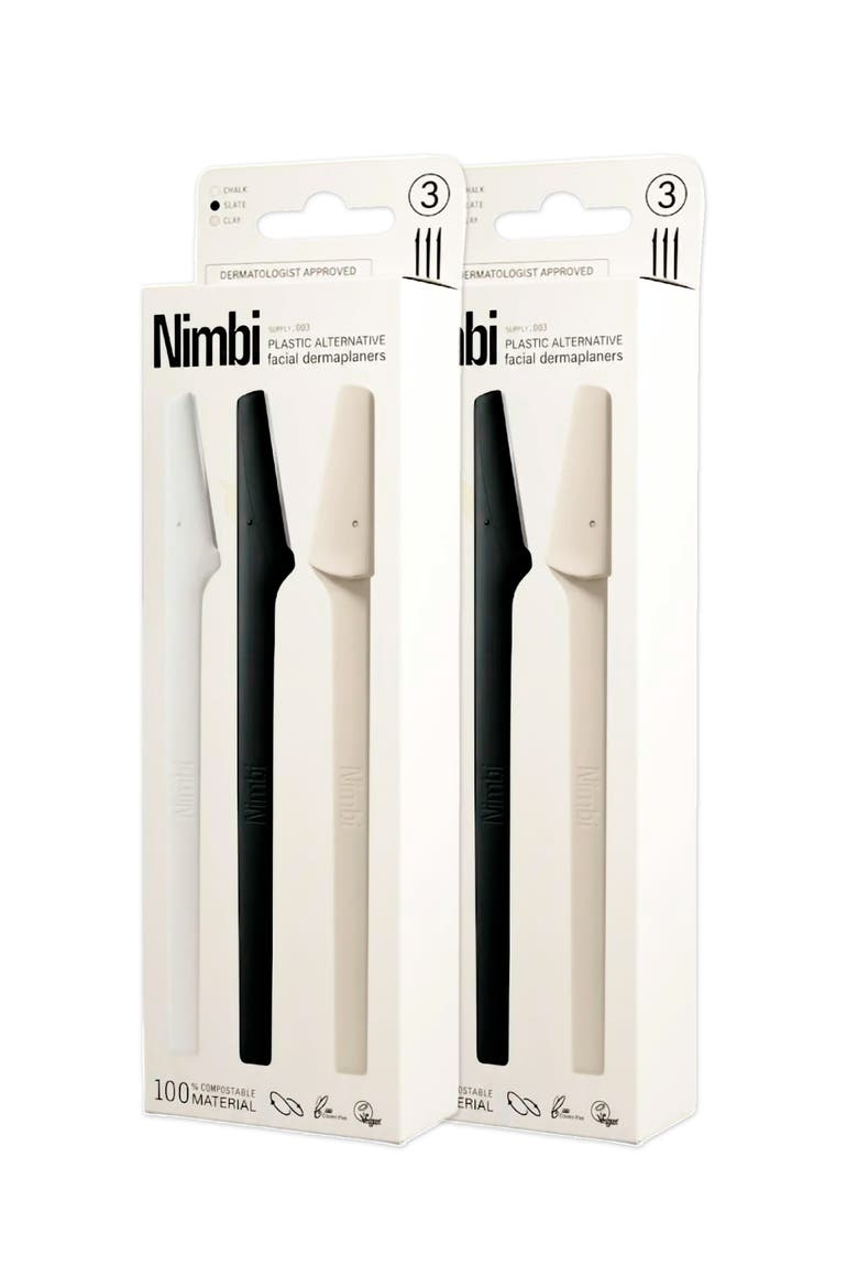 Skin Renewal Facial Dermaplaners - 6ct, Main, color, Slate/Chalk/Clay