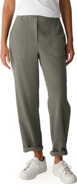 Eileen Fisher Easy Tapered Organic Cotton Pants
