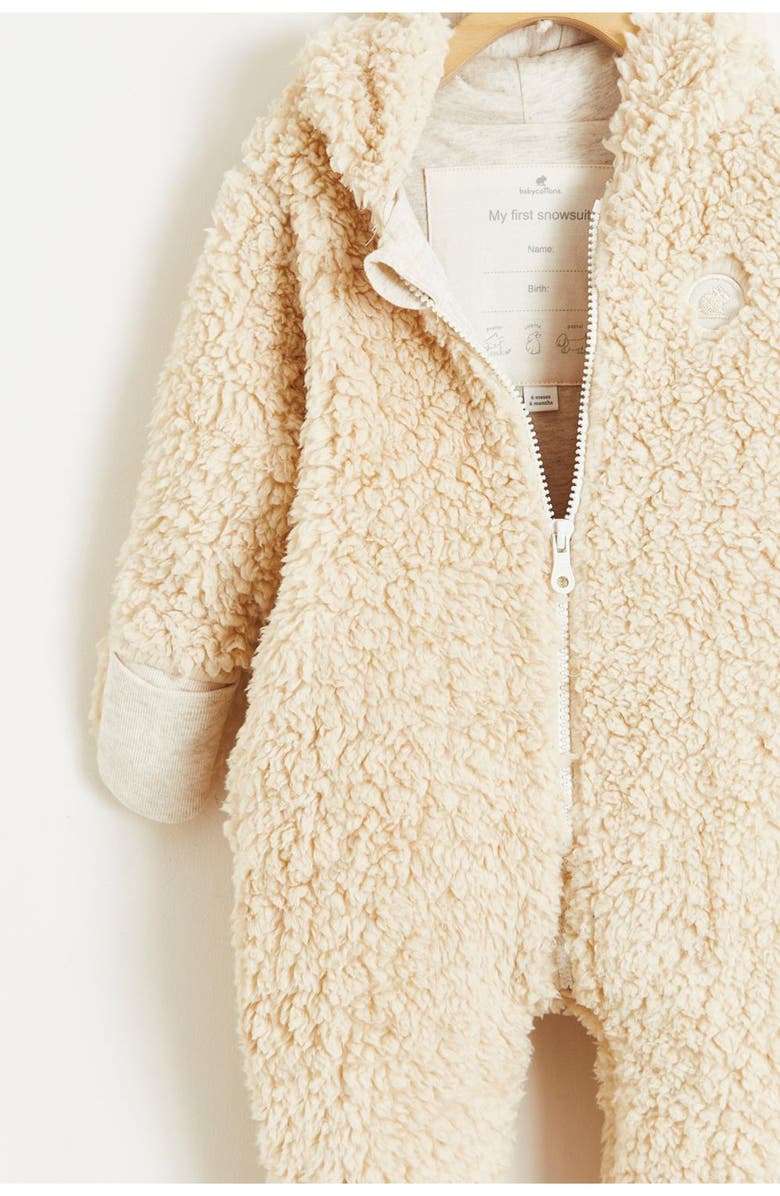 Babycottons Apolo Teddy Fleece Hooded Snowsuit, Alternate, color, 