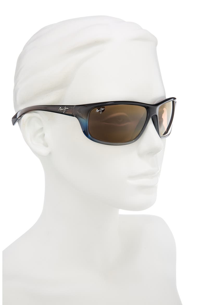 Spartan Reef 63.5mm Polarized Wrap Sunglasses, Alternate, color, BLUE BLUE BRONZE