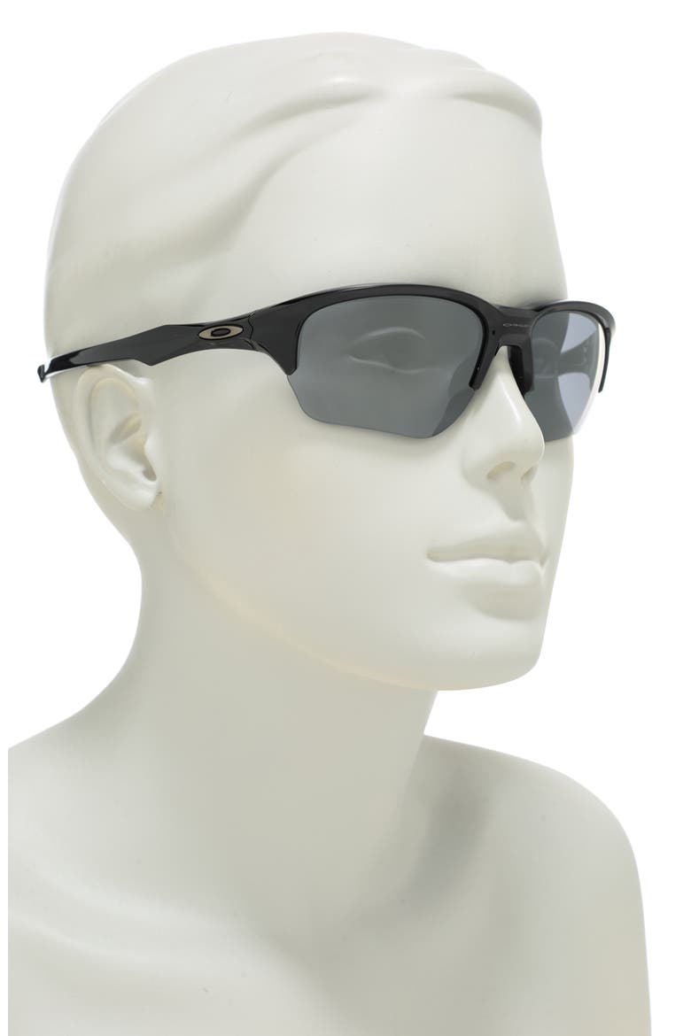 64mm Half Frame Sunglasses, Alternate, color, BLACK