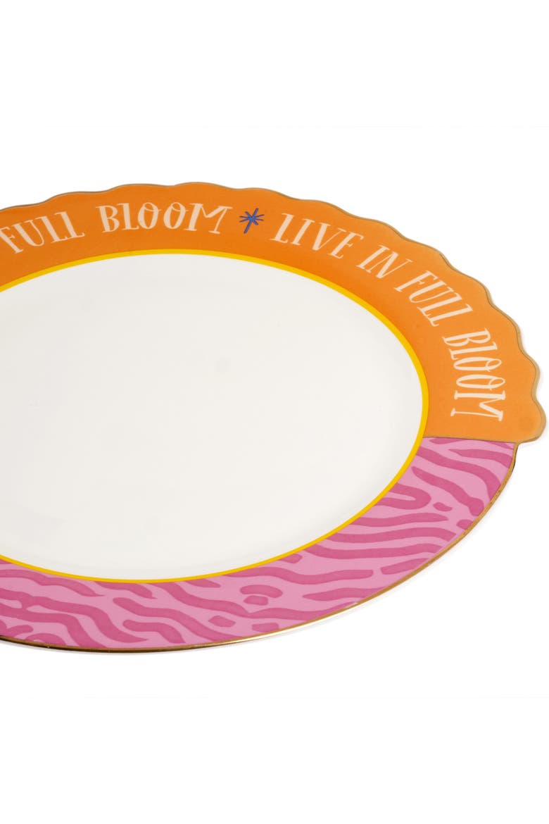 Luohu Porcelain Service Plate 11" Set of 2, Alternate, color, Pink