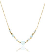 LA MENO Freshwater Pearl & Opal Pendant Necklace