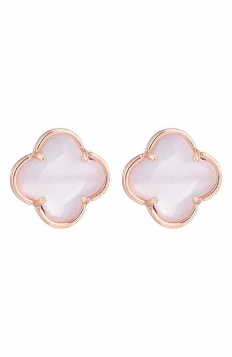 Adornia Crystal Clover Stud Earrings