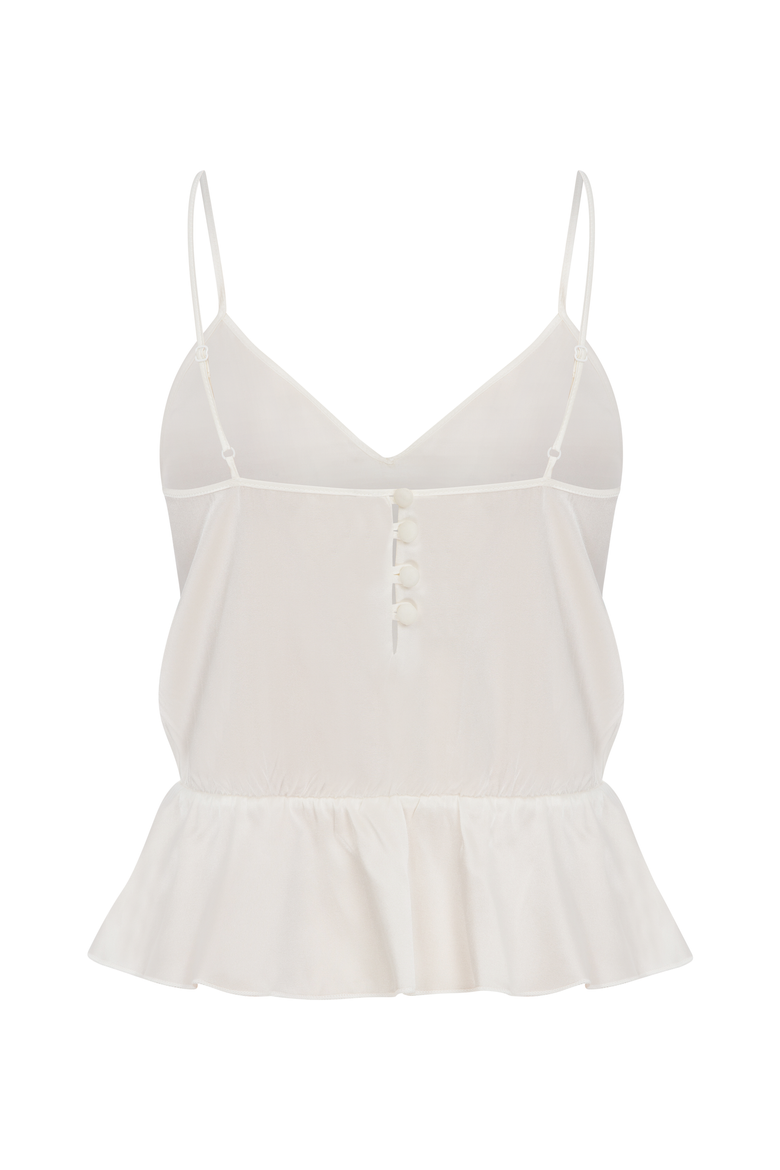 Silk Frilled Bridal Set, Alternate, color, White