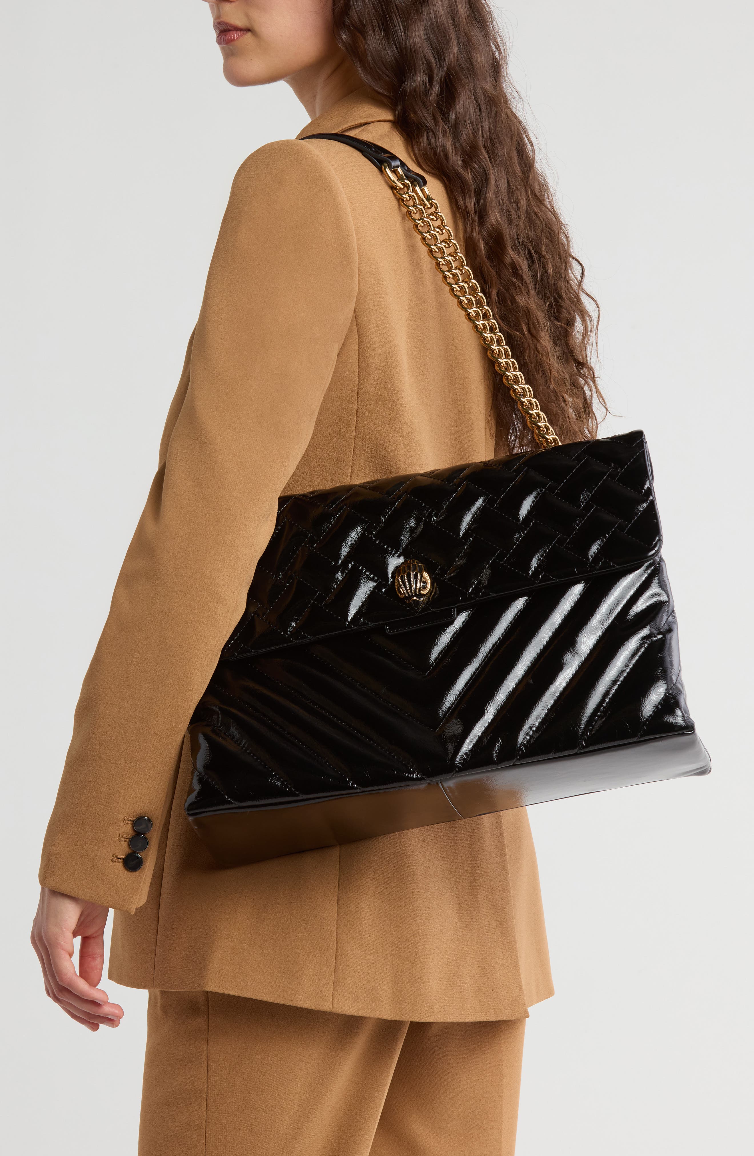 Kurt Geiger London XXL Kensington Soft Quilted Leather Shoulder Bag, Alternate, color, 