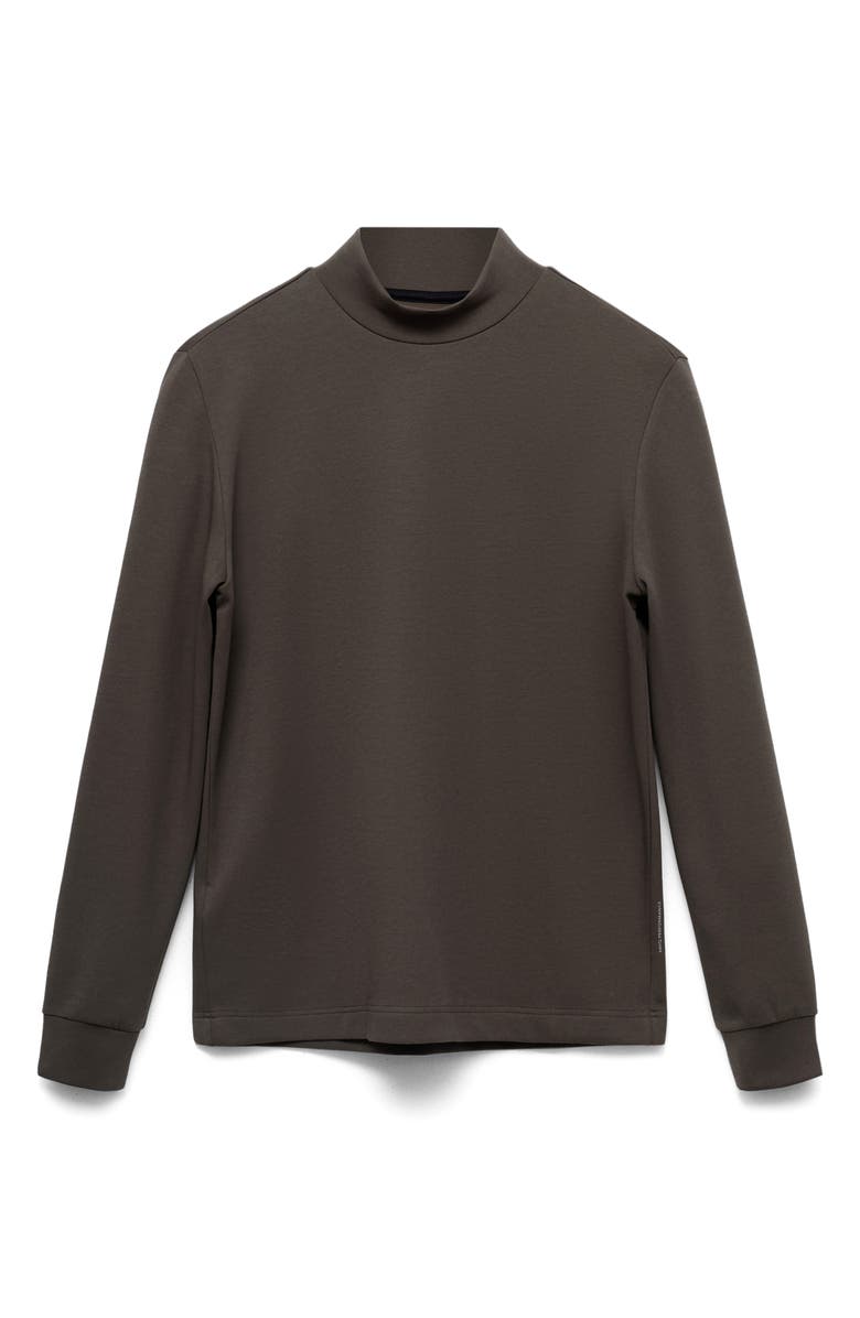 MANGO Slim Fit Long Sleeve Mock Neck Thermolite<sup>®</sup> T-Shirt, Alternate, color, Mink Grey