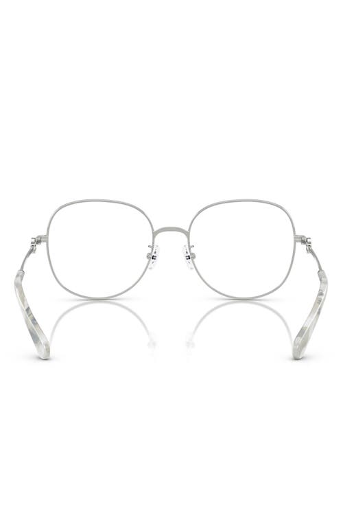 Tory Burch 55mm Round Optical Glasses In Silver
