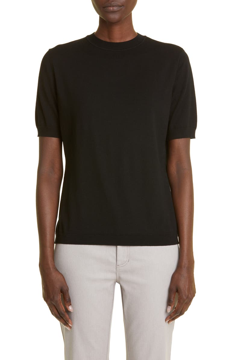 Lafayette 148 New York Short Sleeve Sweater, Main, color,