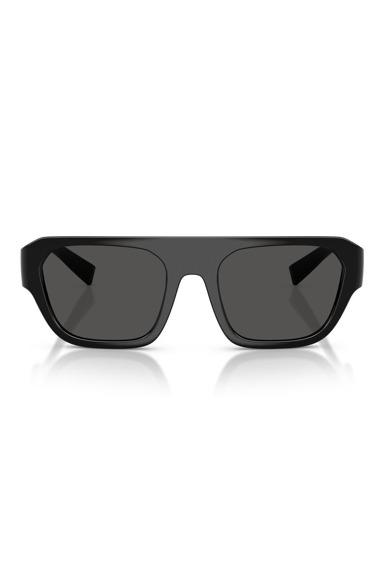 54mm Square Sunglasses, Main, color, BLACK / DARK GREY