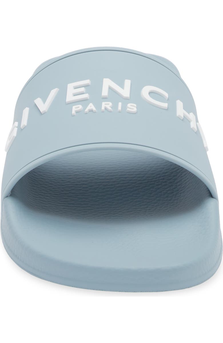 Givenchy Logo Slide Sandal, Alternate, color, Sky Blue