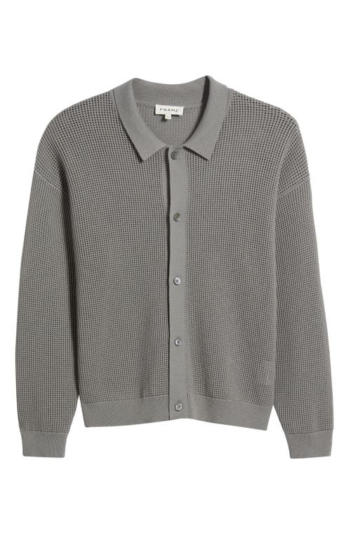 Frame Open Stitch Cardigan In Gray