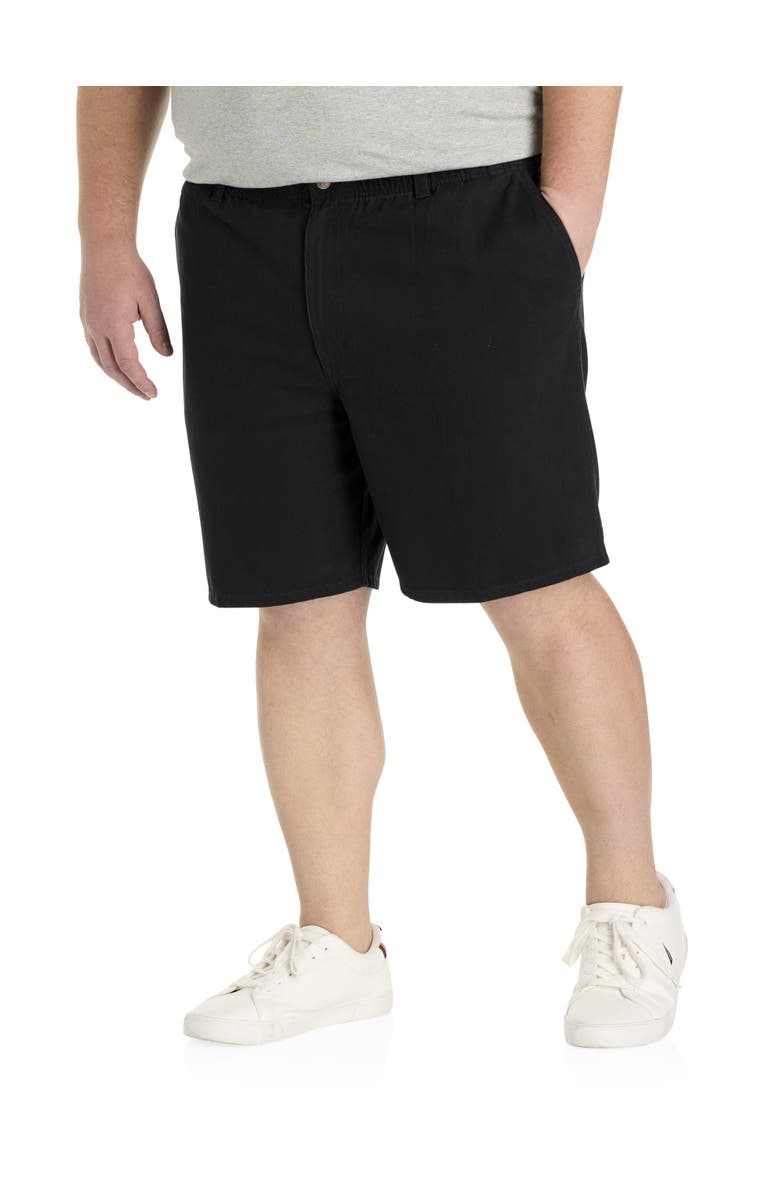 Harbor Bay by DXL Big & Tall Elastic Waist Jean Shorts, Main, color, Black