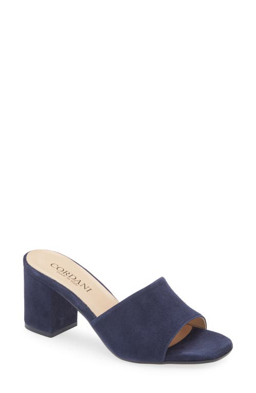 Cordani Irina Slide Sandal In Navy Suede