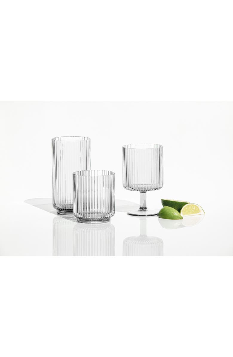 TarHong Set of 6 Shatterproof Mesa Jumbo Drinking Glasses, Alternate, color,