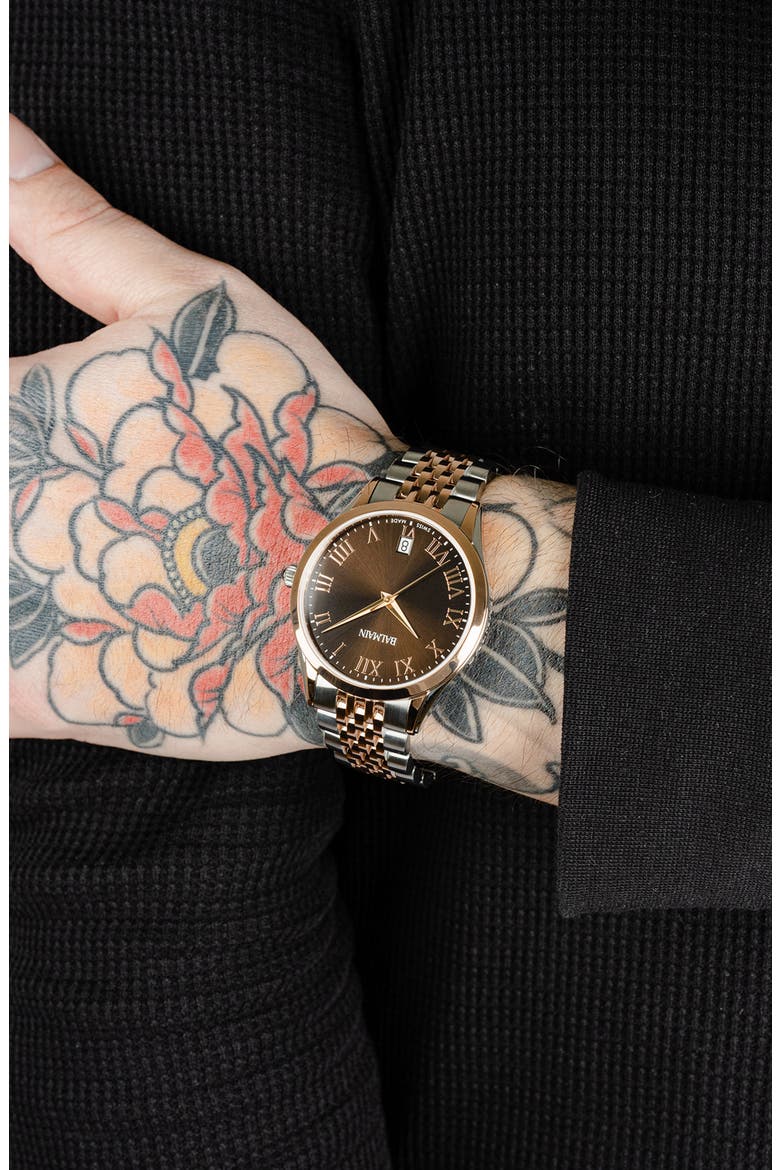 Gent Bracelet Watch, 40mm, Alternate, color, TWO TONE