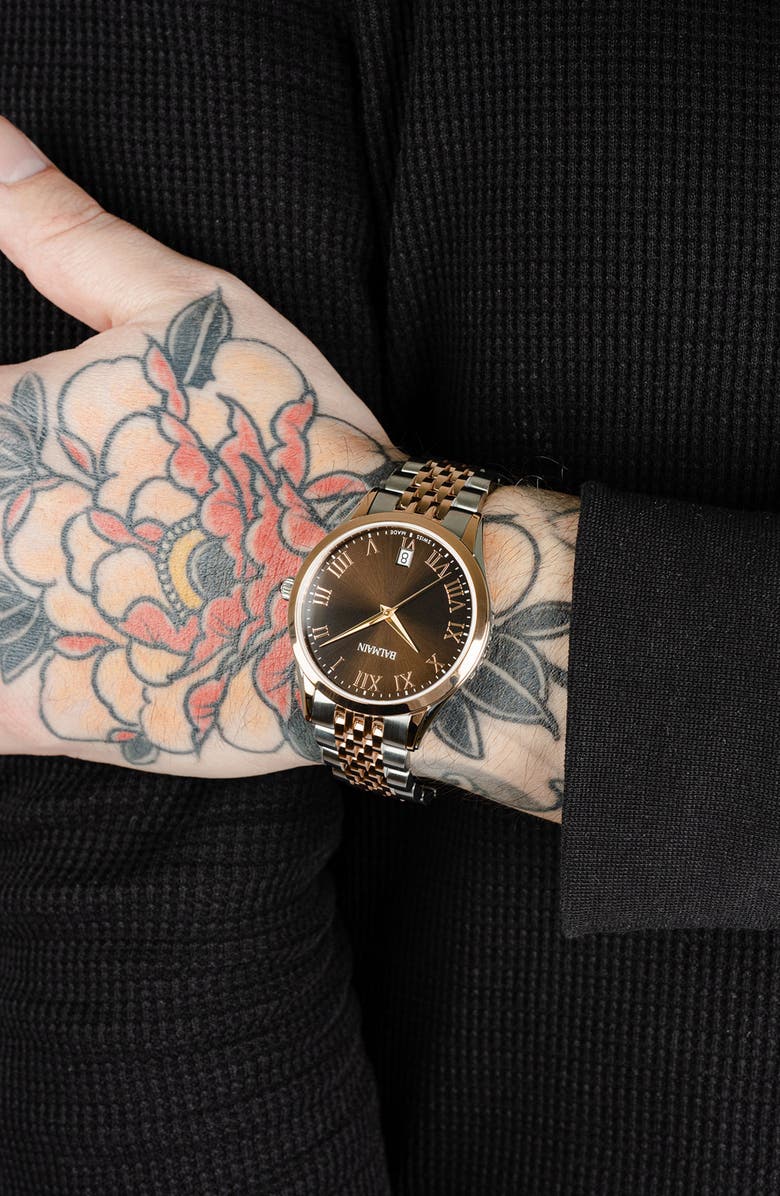 Balmain Gent Bracelet Watch, 40mm, Alternate, color, Two Tone