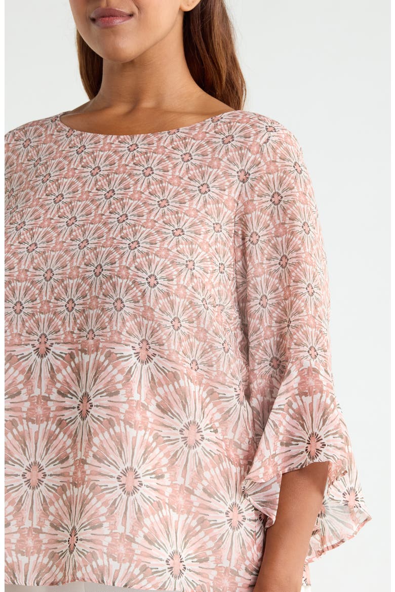 Print Ruffle Sleeve Top, Alternate, color, TEAROSE MULTI