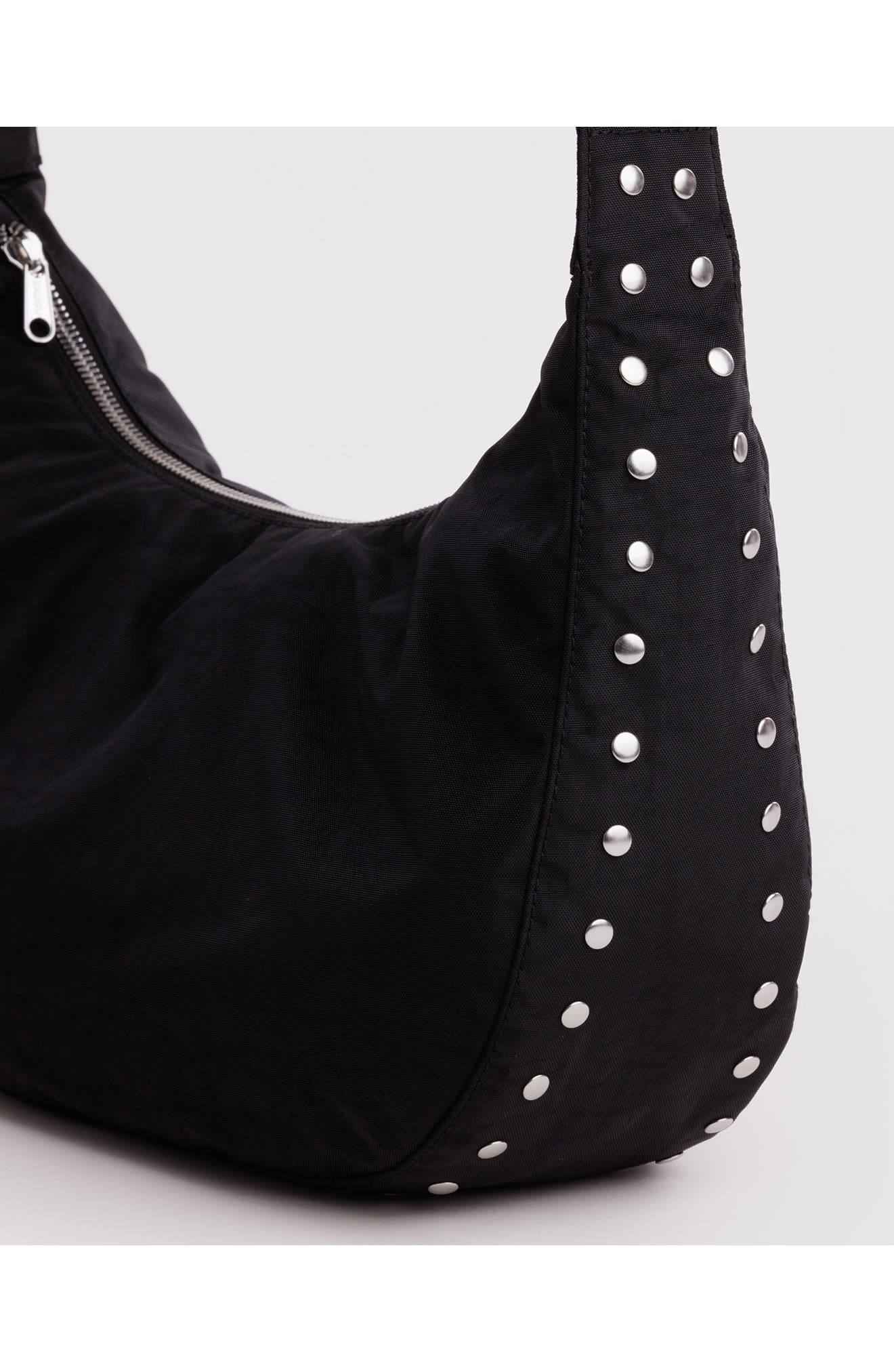Medium Nylon Crescent Bag, Alternate, color, STUDS