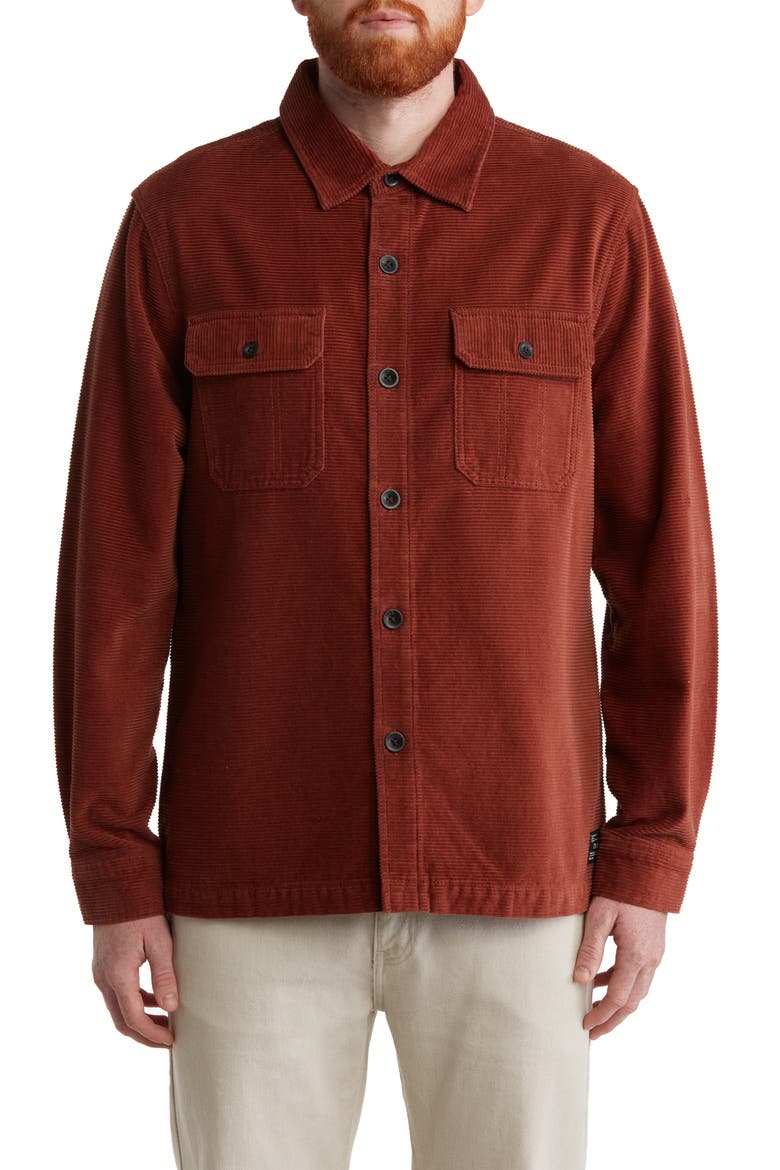 Corduroy Shirt Jacket, Alternate, color, HENNA