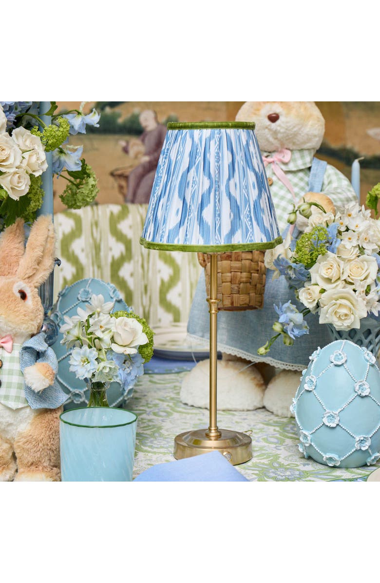 Mrs. Alice Ikat Lampshade, Alternate, color, Blue