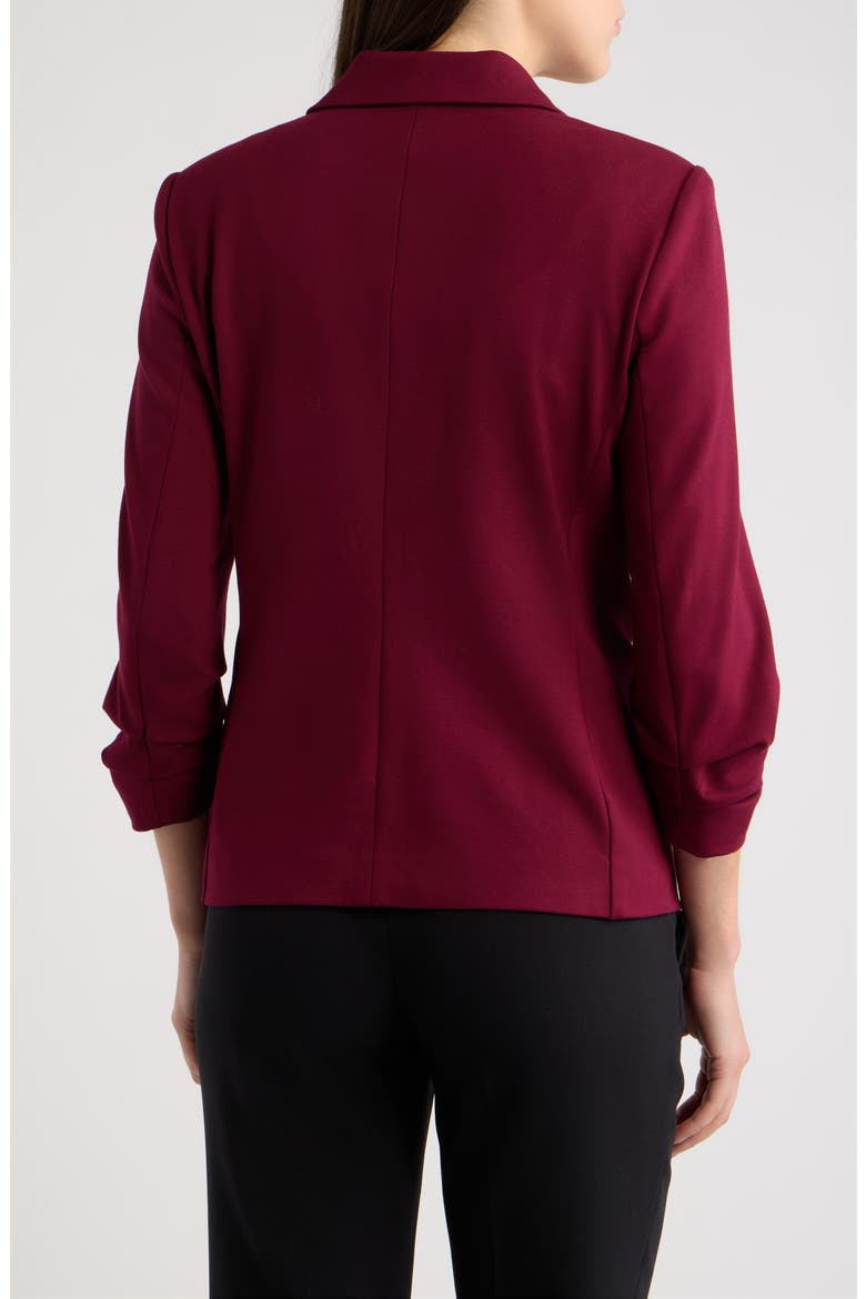 One Button Jacket with Scrunch Sleeves, Alternate, color, CHIANTI