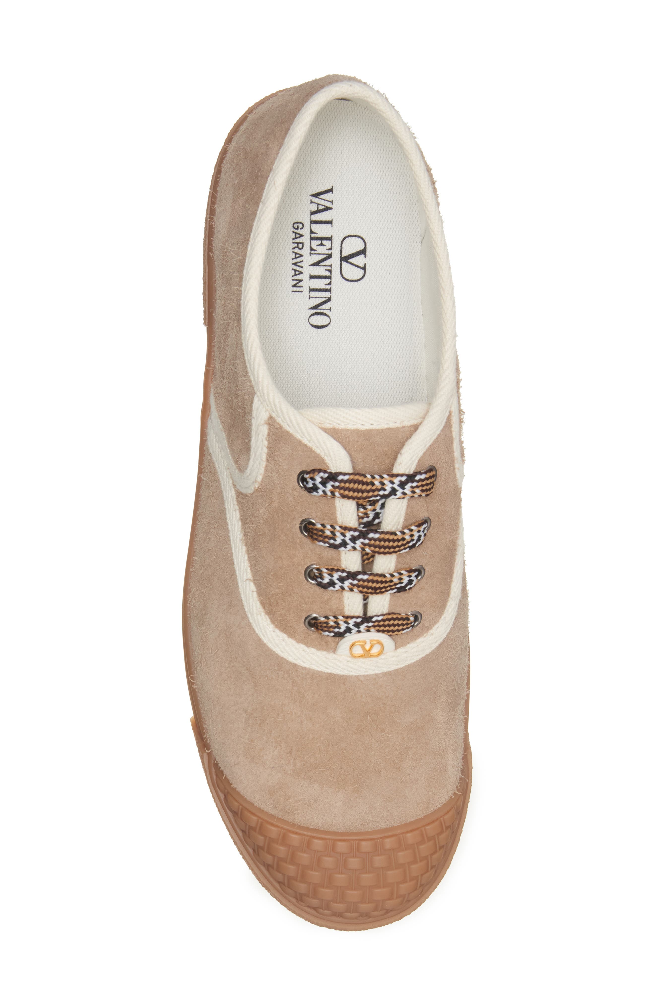 Valentino Garavani VLOGO Sneaker, Alternate, color, Camel/ Ivory