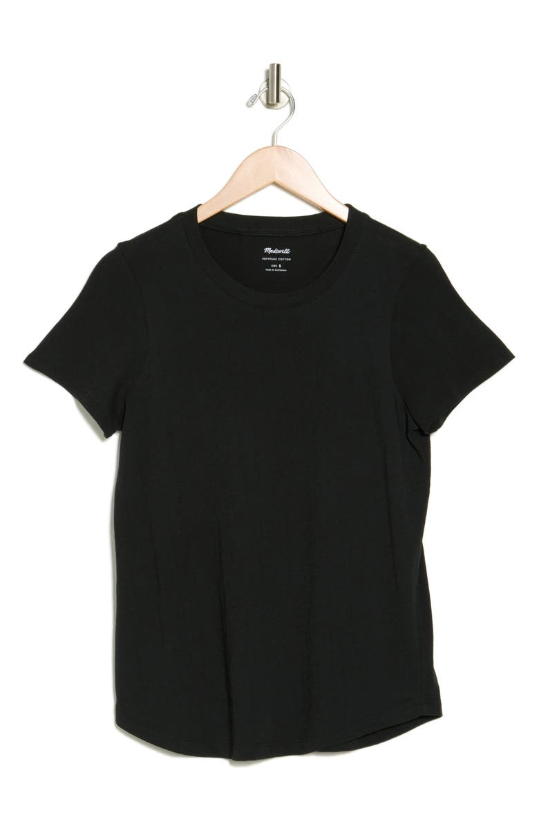 Madewell Vintage Crewneck Cotton T-Shirt, Alternate, color, True Black