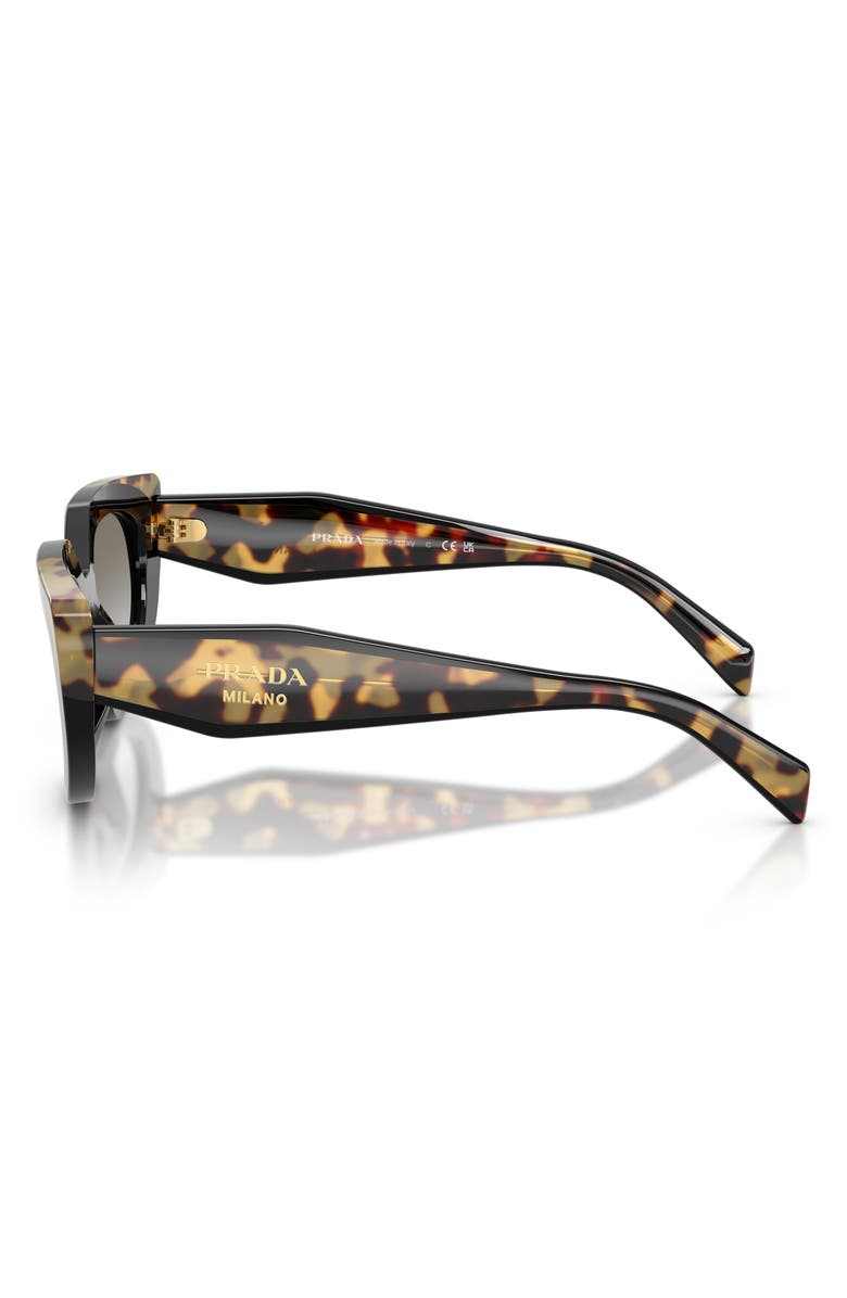 Prada 54mm Oval Sunglasses, Alternate, color, Black/Medium Tortoise / Grey