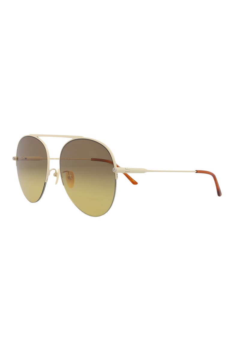 Novelty 61mm Aviator Sunglasses, Alternate, color, IVORY IVORY BROWN