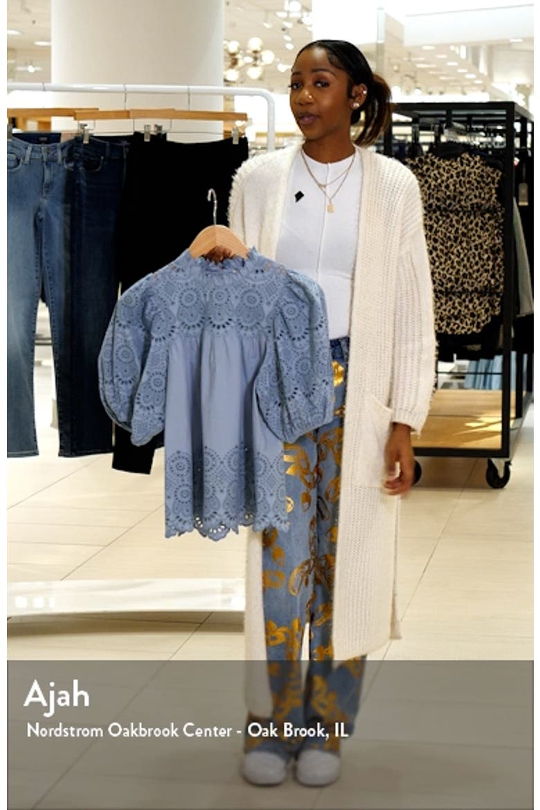Mischa Cotton Eyelet Detail Top video