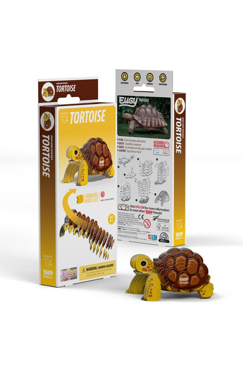 Eugy Puzzles Tortoise 3D Puzzle, Main, color,