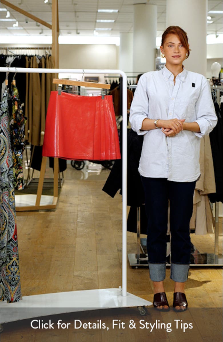 Toni Pleated Faux Leather Miniskirt, sales video thumbnail