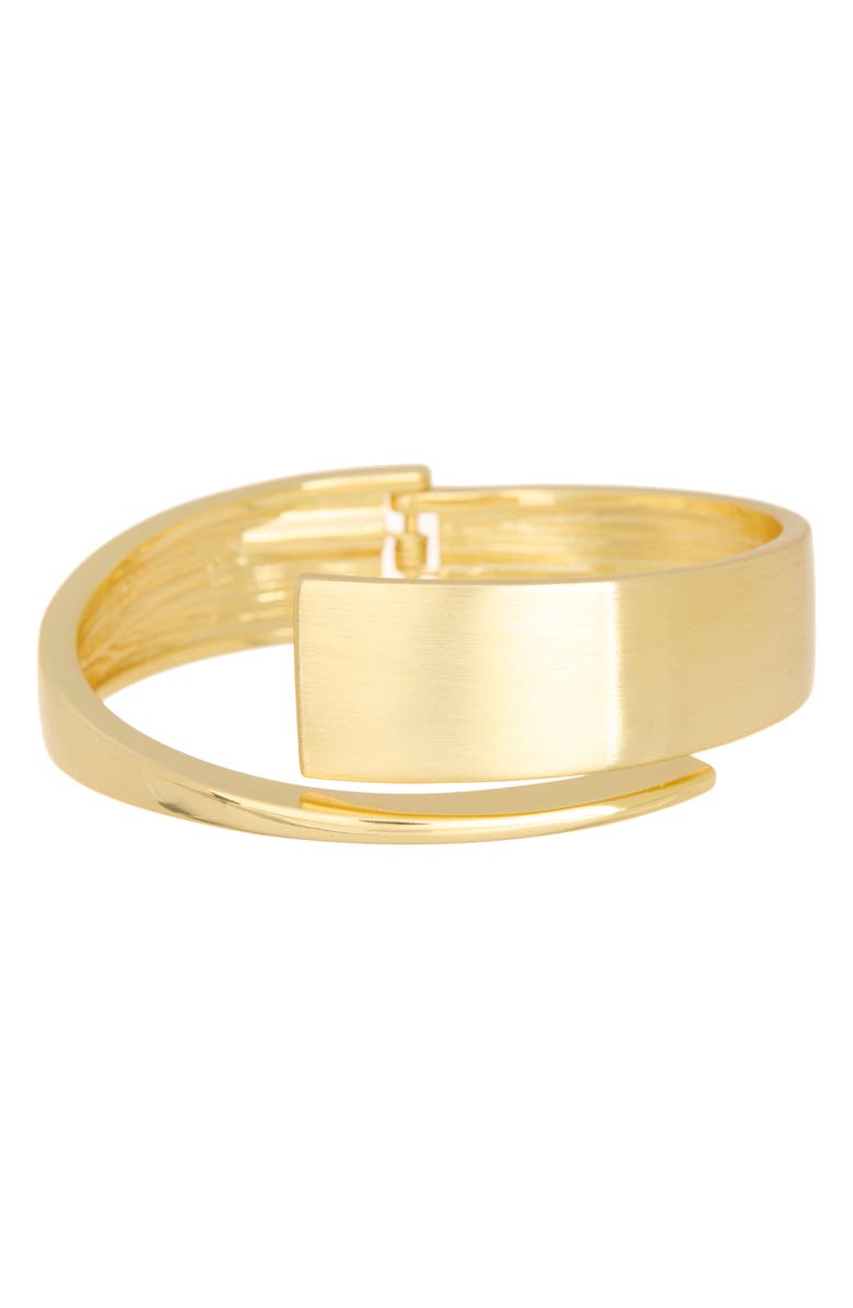 NORDSTROM RACK Bypass Hinge Cuff Bracelet, Main, color, Gold