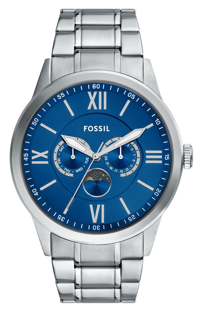 Fossil Flynn Multifunction Bracelet Watch, 48mm, Main, color, 