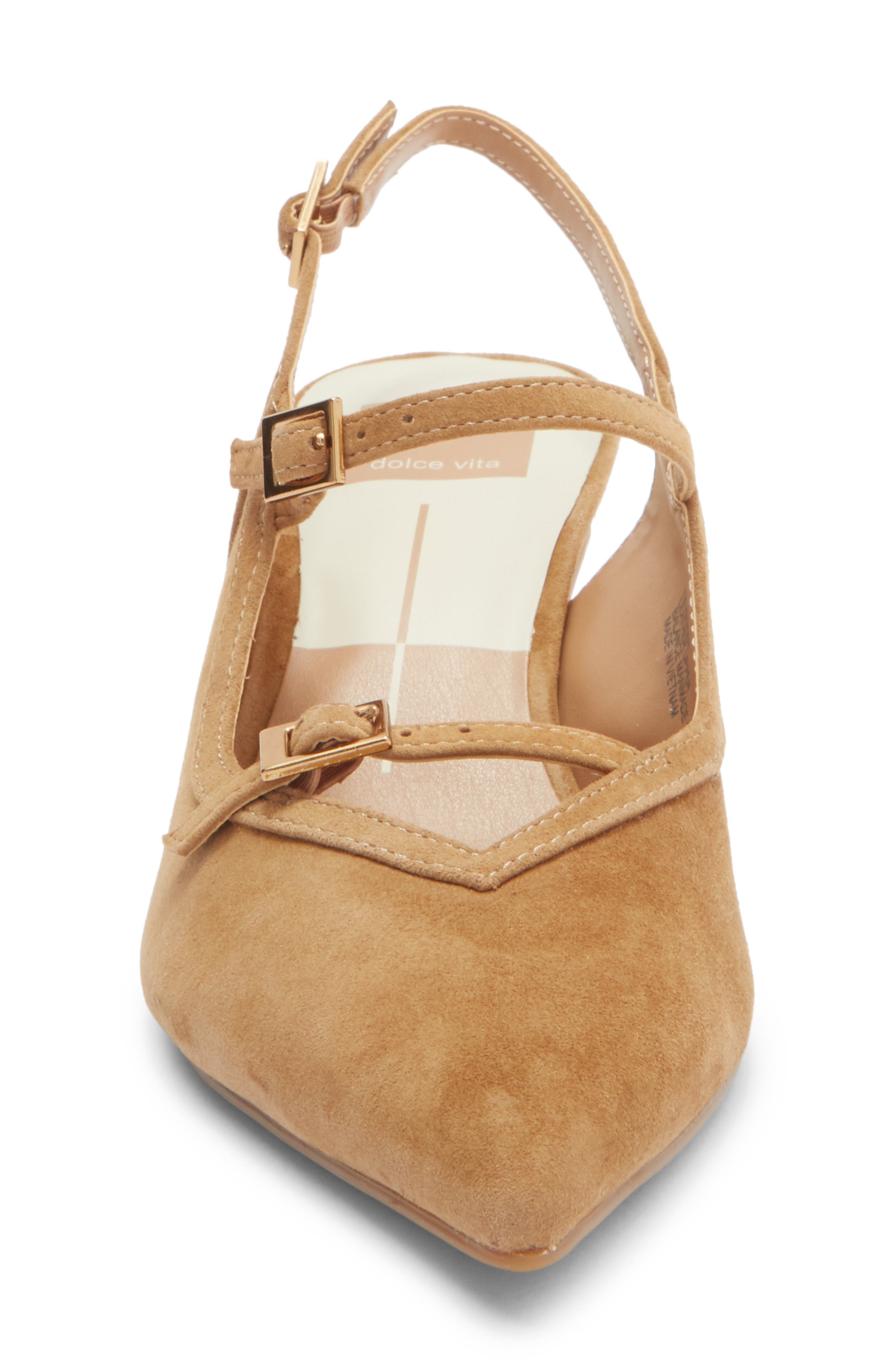 Dolce Vita Kishan Pointed Toe Slingback Pump, Alternate, color, Tan Suede