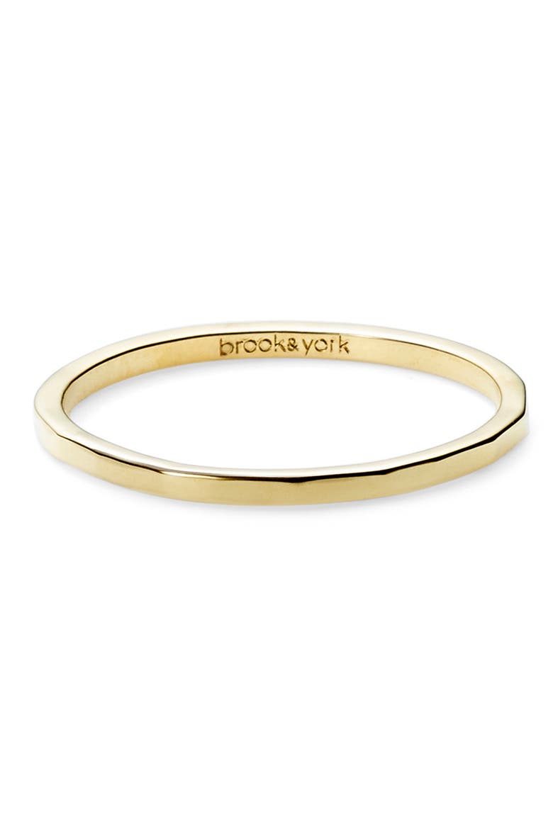 Maren Extra Thin Hammered Stacking Ring, Alternate, color, GOLD
