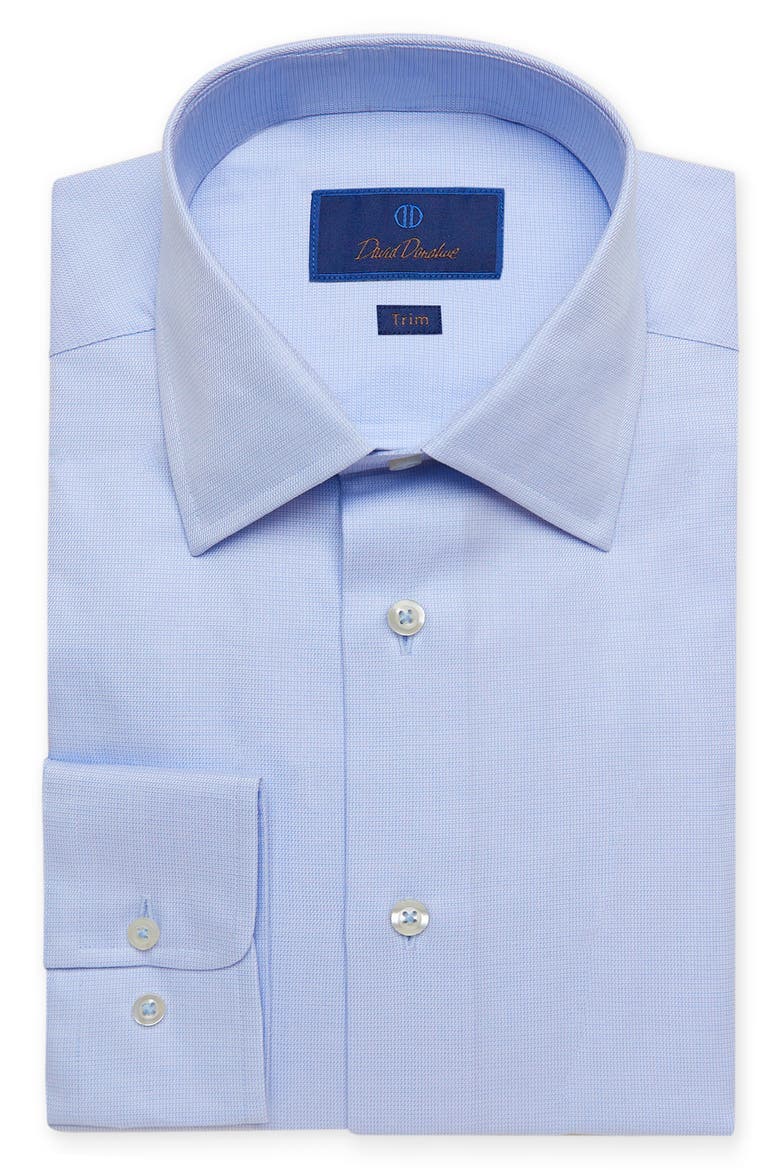 Trim Fit Solid Dress Shirt, Main, color, SKY