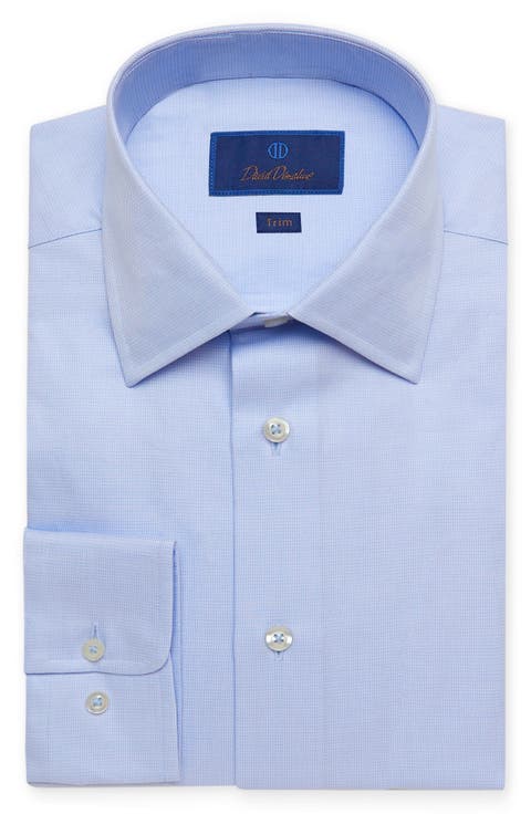 Trim Fit Solid Dress Shirt