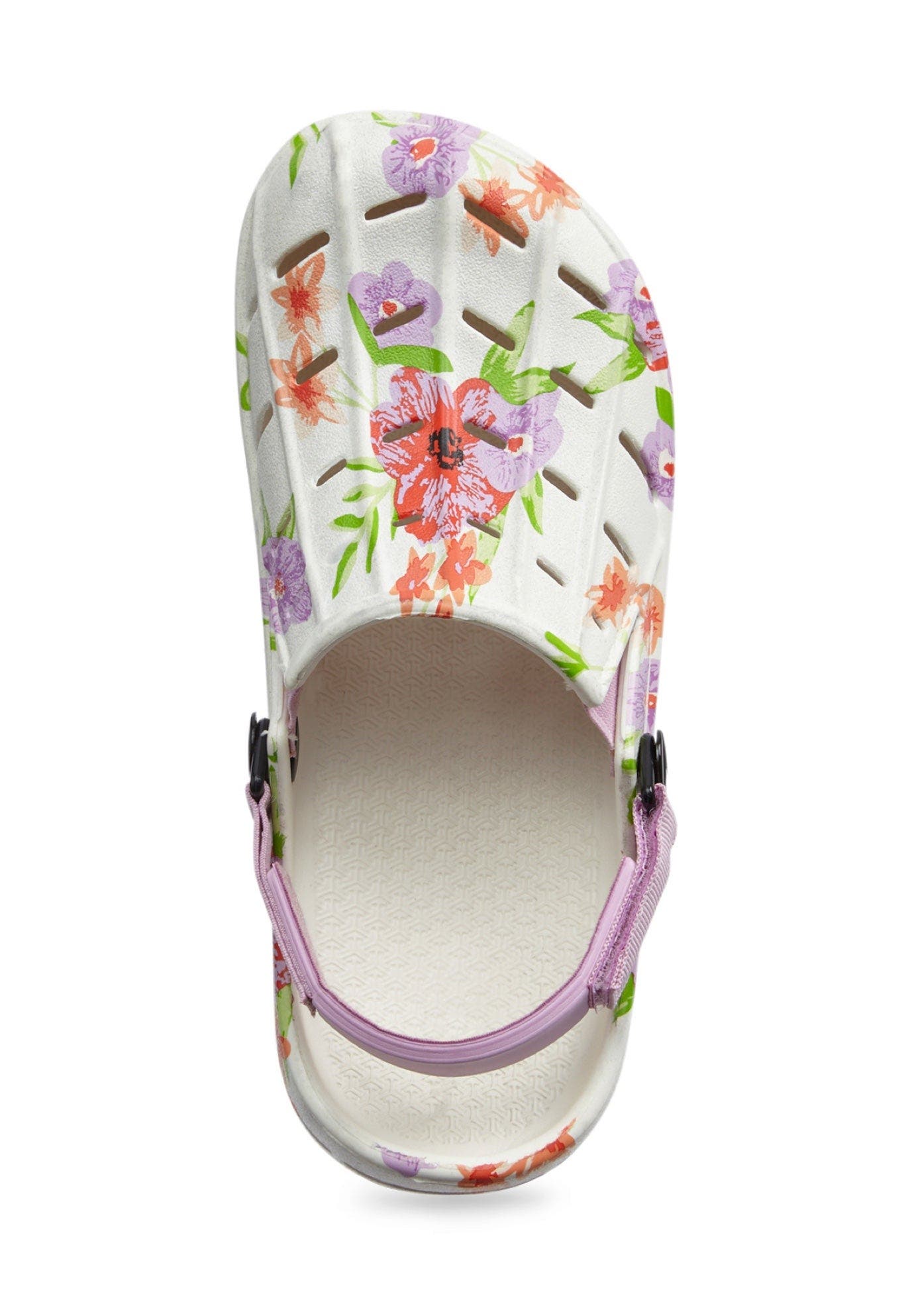 The Rubber Clog, Alternate, color, WHITE FLORAL