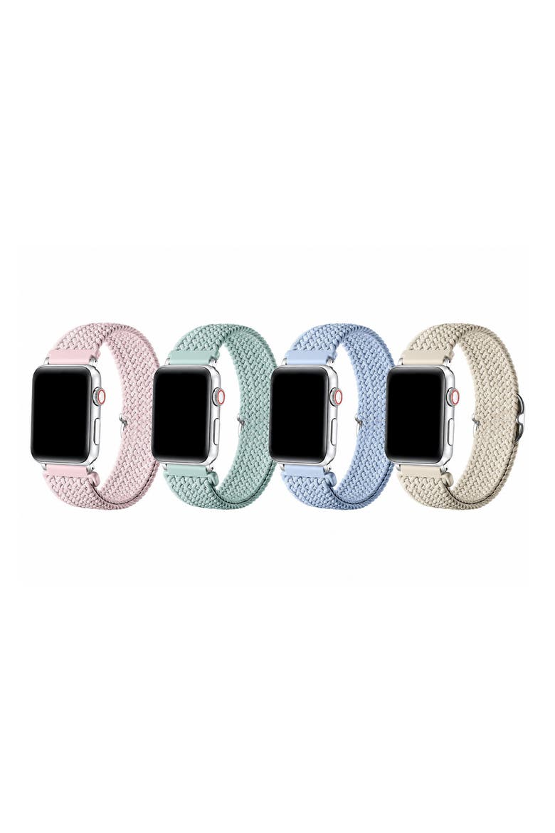 4-Pack Assorted Nylon Apple Watch® Watchbands, Alternate, color, ASSORTED